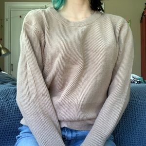 tan sweater